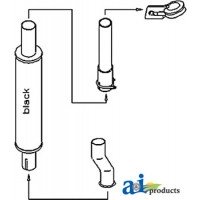 JD2150K - Muffler & Pipe Conversion Kit	