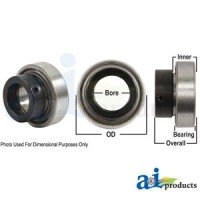 RA108RR-I - Bearing, Ball; Cylindrical W/ Collar, Non-Relubricatable