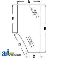 R131164 - Glass, Door (RH) 	