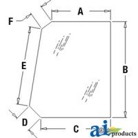 T164707 - Glass, Door, Upper (RH/LH)	