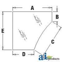 T165158 - Glass, Door, Lower (RH)	