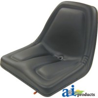 TMS444BL - Seat, Michigan Style, w/ Slide Track, BLK	