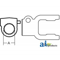 W019516-A - Tractor Yoke, Splined 1 3/8 - 21 Spline w/ QDP 	