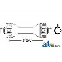 W250012100101 - Driveline, Complete With 1-3/8" 6 Spline End Yokes