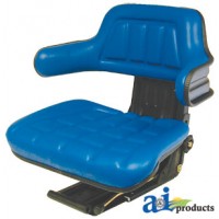 W300BU - Wrap Around Back W/ Arms, Blu