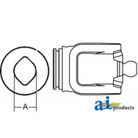 W341587 - Inboard Yoke, used w/ 2aG Outer Profile Tubing 	