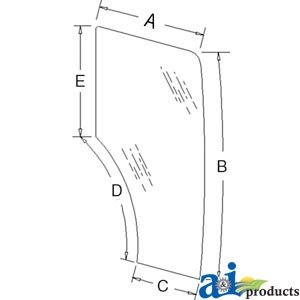44910452 - Glass, Door Rh; 6 Holes
