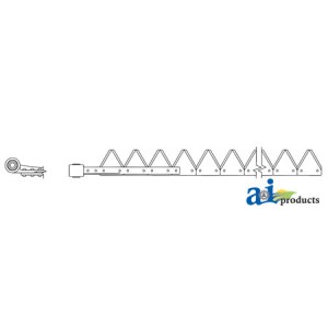 801-362 - 7', Black 11ga under serrated, Bolt-On 	