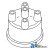 10P3022 - Cap, Distributor (4 Cyl) 	