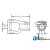 141028151 - Tractor yoke, CV, QD push pin, 1 3/8" 6 spline 	
