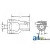 141026230 - Tractor yoke, CV, QD push pin, 1 3/8" 6 spline 	