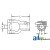 141028151 - Tractor yoke, CV, QD push pin, 1 3/8" 6 spline 	
