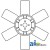 17331-74110 - Fan, 6 Blade	