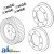 17122SW - Wheel, 6" X 9" Tail Rim Wheel Assembly 	