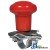 5A6R - Spinner, Aluminum Steering Wheel Red Plastic Coated Knob