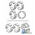 830511M91 - Bearing Set, Main (Std, set of 3) 	