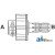 CA0015 - Radial Pin Clutch, 1 3/8" 6 Spl. Female / 1 3/8" 6 Spline Male, 3550 In/Lbs. Max Torq.