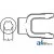 D358118 - Implement Yoke, Splined 1 1/8 - 6 Spline, 4 3/16 Length