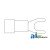 R15 - Spade Terminal, Insulated, Wire Size 16-14, Stud Size #10, 
