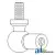 VPM1570 - End, Steel Cased Ball Joint Gas Strut 	