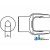 W040259 - Implement Yoke, Round Bore 1 - 1/4 Keyway  Tapped Hole 
