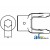W040317 - Implement Yoke, Splined 1 3/8 - 6 Spline - 8mm Pin Hole