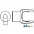 W040259 - Implement Yoke, Round Bore 1 - 1/4 Keyway  Tapped Hole 