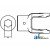 W040317 - Implement Yoke, Splined 1 3/8 - 6 Spline - 8mm Pin Hole