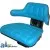 W222BU - Wrap Around Back W/ Arms, Blu