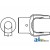 W320674 - Implement Yoke, Round Bore 1 3/8 w/ 1/2 Pin Hole 	