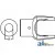 W317806 - Implement Yoke, Round Bore 1 3/8 - 1/2 Pin Hole  Counte
