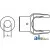 W320665-A - Implement Yoke, Round Bore 1 w/ 5/16 Pin Hole 	