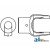 W320672-A - Implement Yoke, Round Bore 30mm w/ 8mm Pin Hole 	