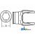 W356905-A - Inboard Yoke, used w/ S4 Profile Tubing 	