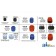 CP0138 - 16mm Red R-134a High Side Valve Port Cap J.R.A. Type 10 Pack