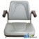 T500GY - Seat, Universal w/ Slide Track & Flip-Up Armrests, Plas